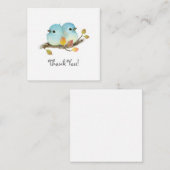 Minimalistische Bluebirds Dank u briefkaarten (Voorkant / Achterkant)