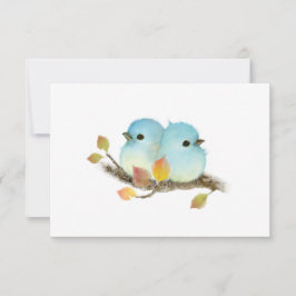 Minimalistische Bluebirds Wildlife Blank Notecards Bedankkaart
