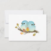 Minimalistische Bluebirds Wildlife Blank Notecards Bedankkaart (Voorkant)
