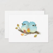 Minimalistische Bluebirds Wildlife Blank Notecards Bedankkaart (Voorkant / Achterkant)