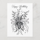 Minimalistische Blume Zen Art - Briefkaart (Voorkant)