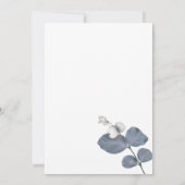 Minimalistische Blush Blauw Roze Bloemen Bruiloft Save The Date (Achterkant)