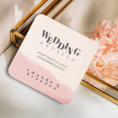 Minimalistische Blush & Bloom Bold Script QR-code  Informatiekaartje