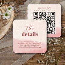 Minimalistische Blush Bloom Bold Script QR Code We