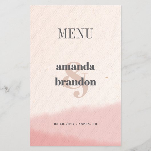 Minimalistische Blush & Bloom Bold Script Wedding  (Voorkant)