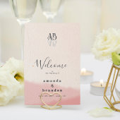 Minimalistische Blush Bloom Bold Script Wedding Pr