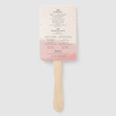Minimalistische Blush Bloom Bold Script Wedding Pr Handwaaier (Achterkant)