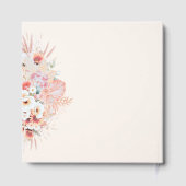 Minimalistische Blush Boho Floral bruiloft gastenb Gastenboek (Achterkant)