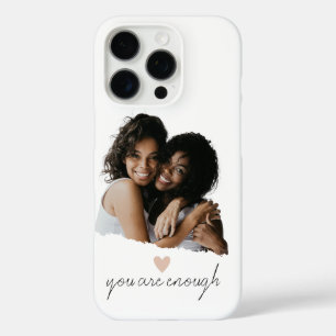 Minimalistische Blush Heart - Je bent genoeg - iPhone 16 Pro Hoesje