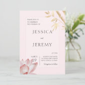 Minimalistische Blush Japans Bamboe Aziatisch Brui Kaart (Staand voorkant)