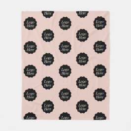 Minimalistische Blush Kleur Custom Company Logo Fleece Deken