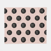 Minimalistische Blush Kleur Custom Company Logo Fleece Deken (Voorkant (Horizontaal))