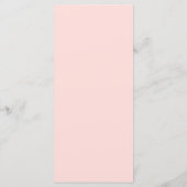 Minimalistische Blush Pink Bruiloft Menu (Achterkant)