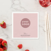 Minimalistische Blush Pink Custom Business Logo Servet (Insitu)