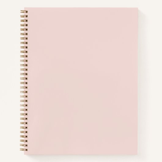 Minimalistische blush roze effen effen kleur elega notitieboek (Voorkant)