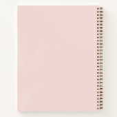 Minimalistische blush roze effen effen kleur elega notitieboek (Achterkant)
