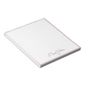 Minimalistische Blush Roze Handgeschreven Aangepas Notitieblok (Schuin)