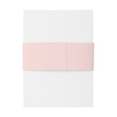 Minimalistische Blush Roze Monogram Bruiloft Uitnodigingen Wikkel (Achterkant Voorbeeld)