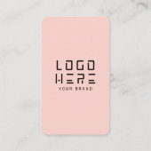 Minimalistische Blush Roze QR Code Verbind met ons Visitekaartje (Achterkant)