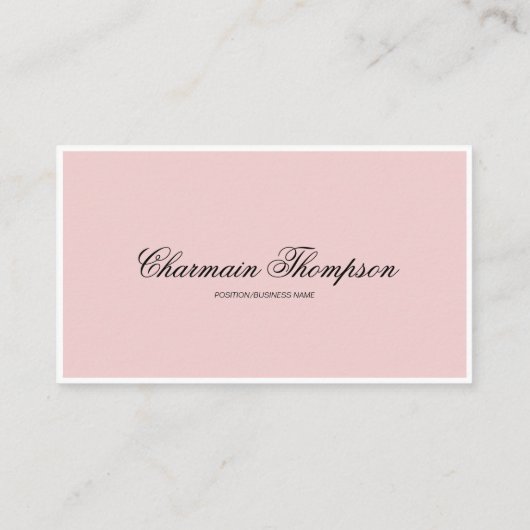 Minimalistische Blush Roze QR Code Visitekaartje (Achterkant)