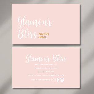 Minimalistische Blush Roze Stijlvolle Make-up Arti Visitekaartje