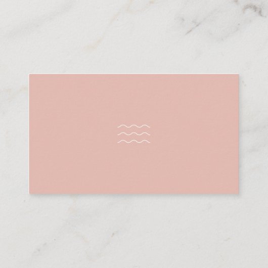 Minimalistische Blush Roze & Wit Visitekaartje (Achterkant)