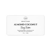 Minimalistische Body Butter Cosmetische Potje Logo Etiket (Voorkant)
