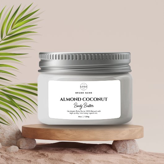 Minimalistische Body Butter Cosmetische Potje Logo Etiket