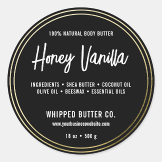 Minimalistische Body Butter Small Business Gold| L Ronde Sticker