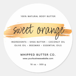Minimalistische Body Butter Small Business Sinaasa Ronde Sticker