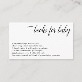 Minimalistische boekaanvraag voor Baby shower Informatiekaartje