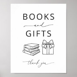 Minimalistische Boeken en Cadeaus Poster Bord