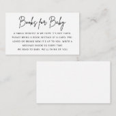 Minimalistische boeken voor Baby shower Enclosure  Informatiekaartje (Voorkant / Achterkant)