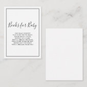 Minimalistische boeken voor Baby shower Kaart (Voorkant / Achterkant)