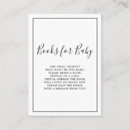 Minimalistische Boeken voor Baby Shower Kaart