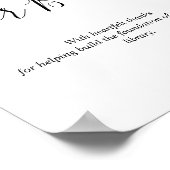 Minimalistische boeken voor Baby shower Sign Poster (Hoek)