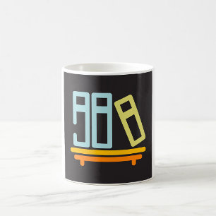Minimalistische Boekenplank Grafisch Icoon Koffiemok