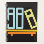 Minimalistische Boekenplank Grafisch Icoon Planner (Voorkant)