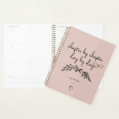 Minimalistische boekliefhebbers citeren Dusty Pink Planner (Display)