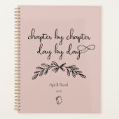 Minimalistische boekliefhebbers citeren Dusty Pink Planner (Voorkant)