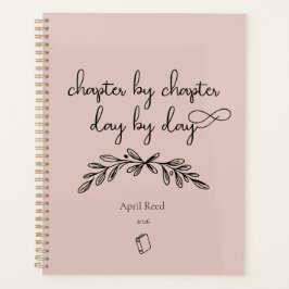 Minimalistische boekliefhebbers citeren Dusty Pink Planner