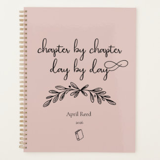 Minimalistische boekliefhebbers citeren Dusty Pink Planner