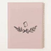 Minimalistische boekliefhebbers citeren Dusty Pink Planner (Achterkant)