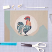 Minimalistische boerderij haan ontkoppeling tissuepapier (Craft)