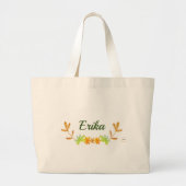 Minimalistische boerderij land schuur Herfst krans Grote Tote Bag (Voorkant)