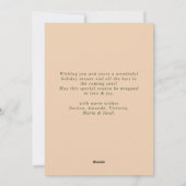 Minimalistische Boheemse dennenboom Kerstgroet Feestdagenkaart (Achterkant)