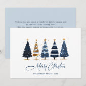 Minimalistische Boheemse dennenboom Kerstgroet Feestdagenkaart (Voorkant / Achterkant)