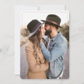 Minimalistische Boheemse foto bruiloft Kaart (Achterkant)