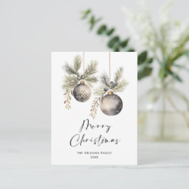 Minimalistische Boheemse Kerstgroet vakantie Briefkaart