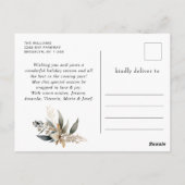 Minimalistische Boheemse Kerstgroet vakantie Briefkaart (Achterkant)